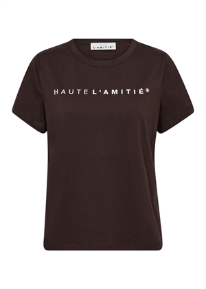 Rub logo tee Mocca HAUTE L'AMITIÈ 